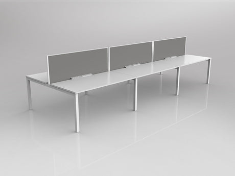 OL Axis 6 User Double Sided Workstation with Screen - Breathe Fabric