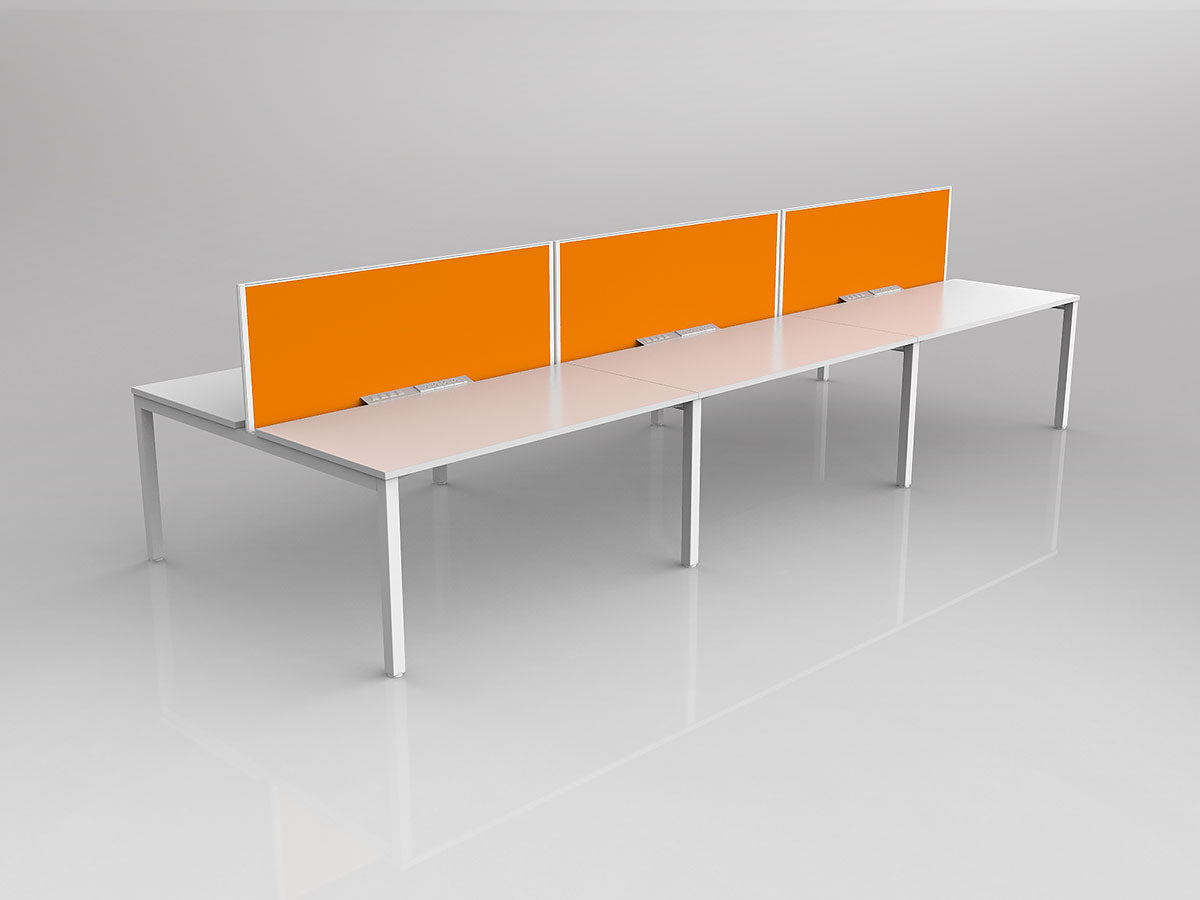 OL Axis 6 User Double Sided Workstation with Screen - Breathe Fabric