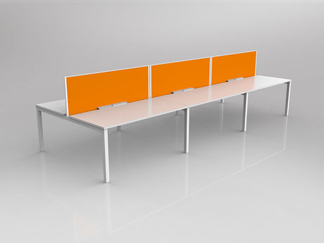 OL Axis 6 User Double Sided Workstation with Screen - Breathe Fabric