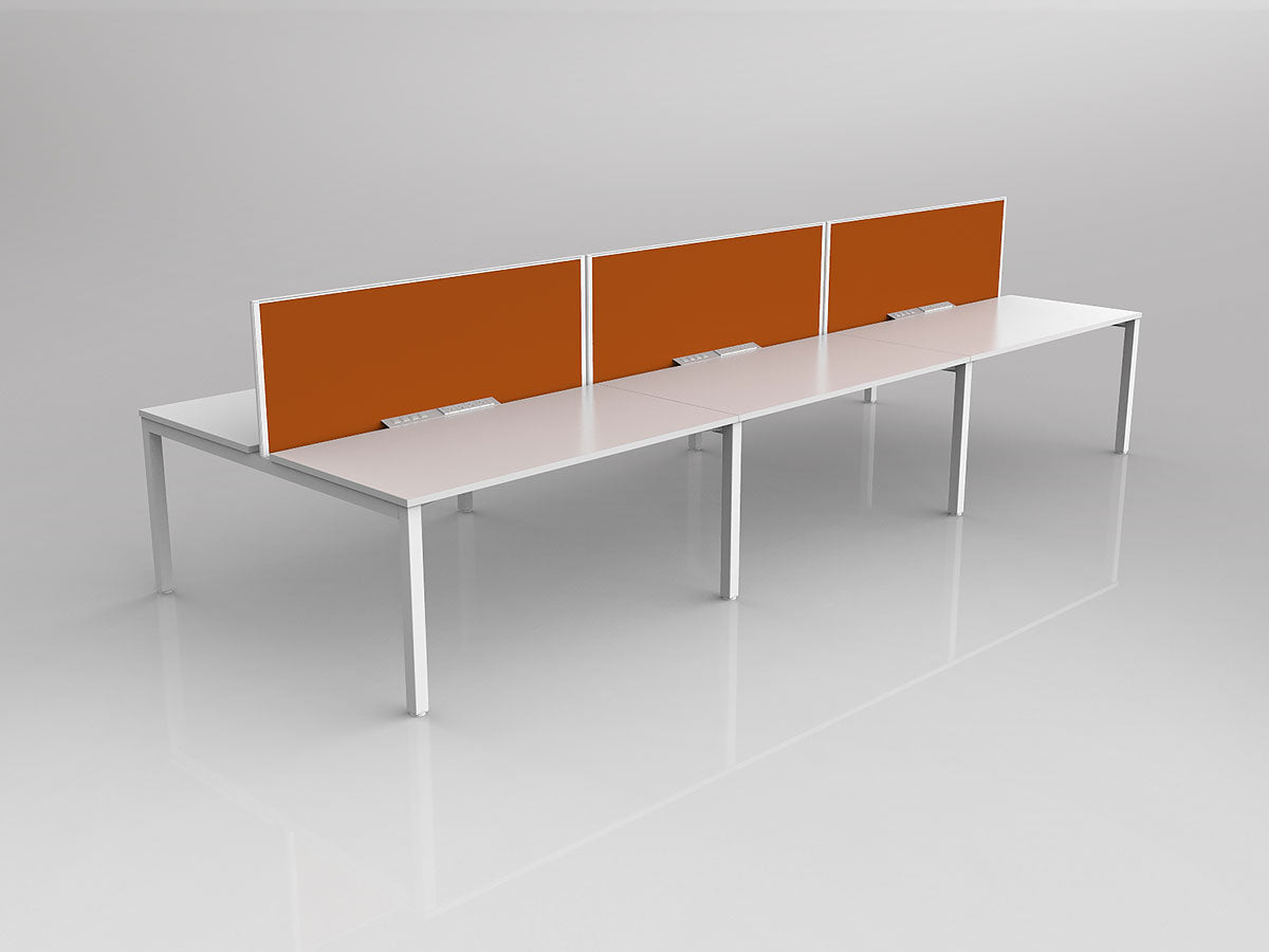 OL Axis 6 User Double Sided Workstation with Screen - Breathe Fabric