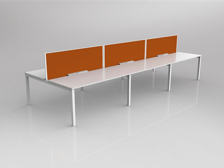 OL Axis 6 User Double Sided Workstation with Screen - Breathe Fabric
