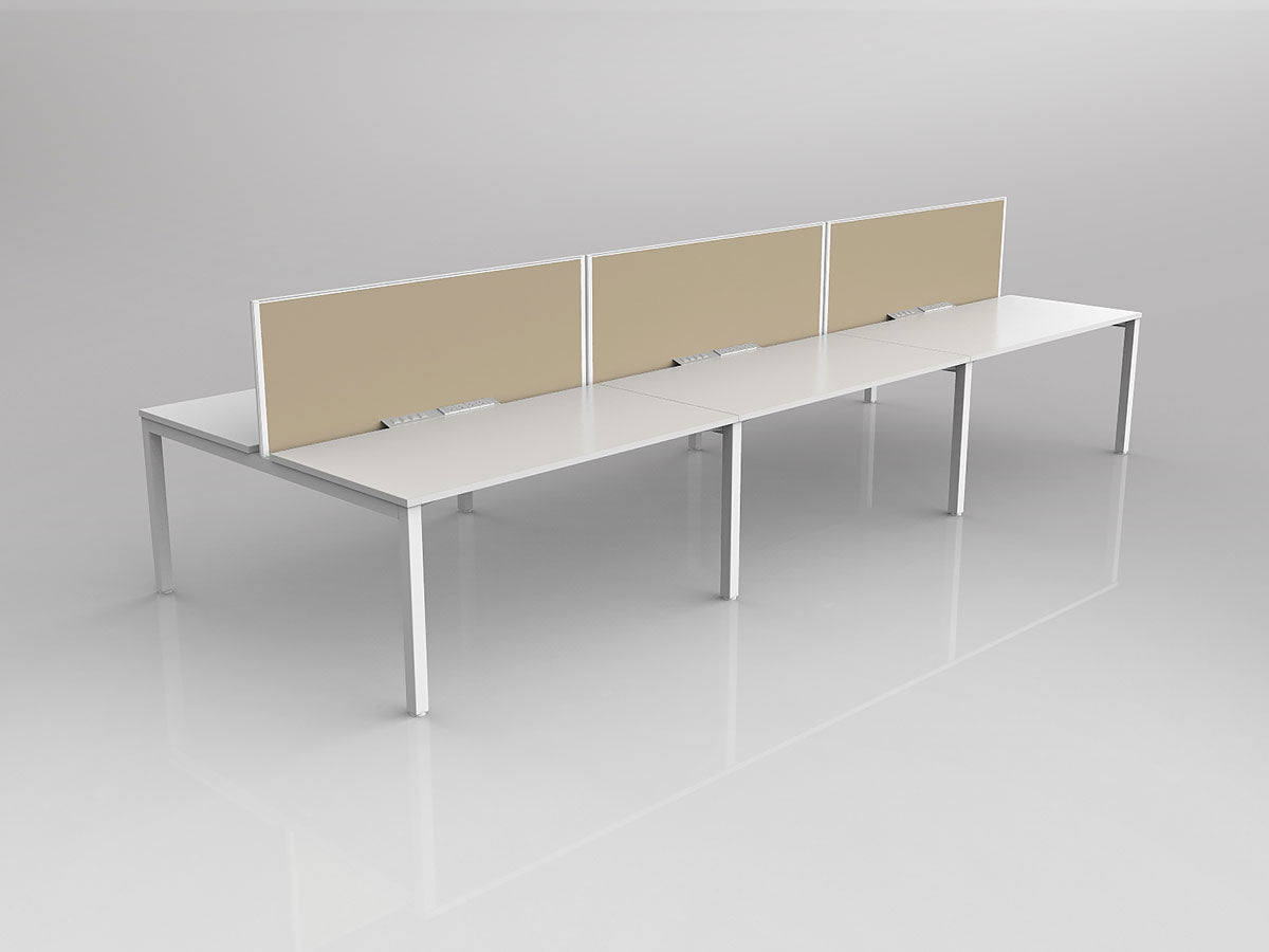 OL Axis 6 User Double Sided Workstation with Screen - Breathe Fabric