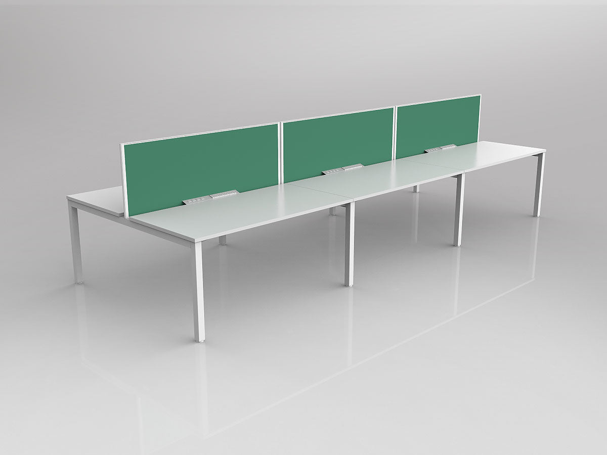 OL Axis 6 User Double Sided Workstation with Screen - Breathe Fabric