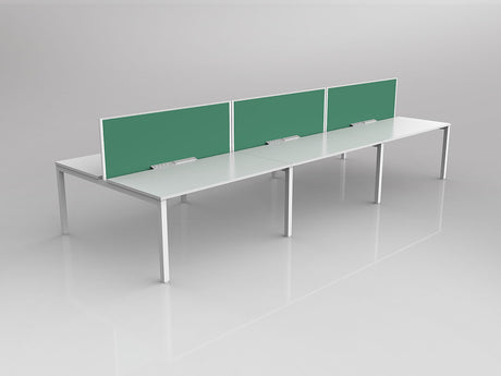 OL Axis 6 User Double Sided Workstation with Screen - Breathe Fabric