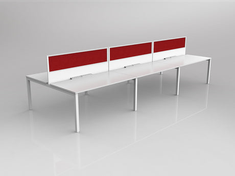 OL Axis 6 User Double Sided Workstation with Screen - Breathe Fabric