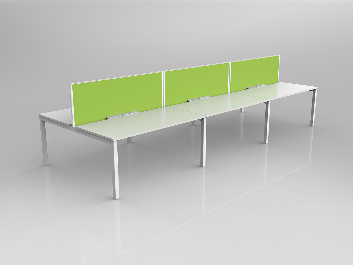 OL Axis 6 User Double Sided Workstation with Screen - Breathe Fabric