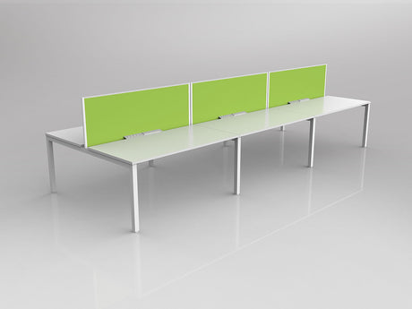 OL Axis 6 User Double Sided Workstation with Screen - Breathe Fabric