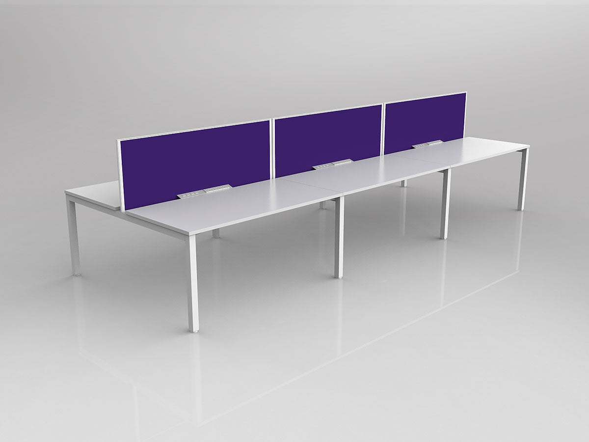 OL Axis 6 User Double Sided Workstation with Screen - Breathe Fabric