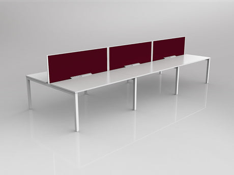 OL Axis 6 User Double Sided Workstation with Screen - Breathe Fabric