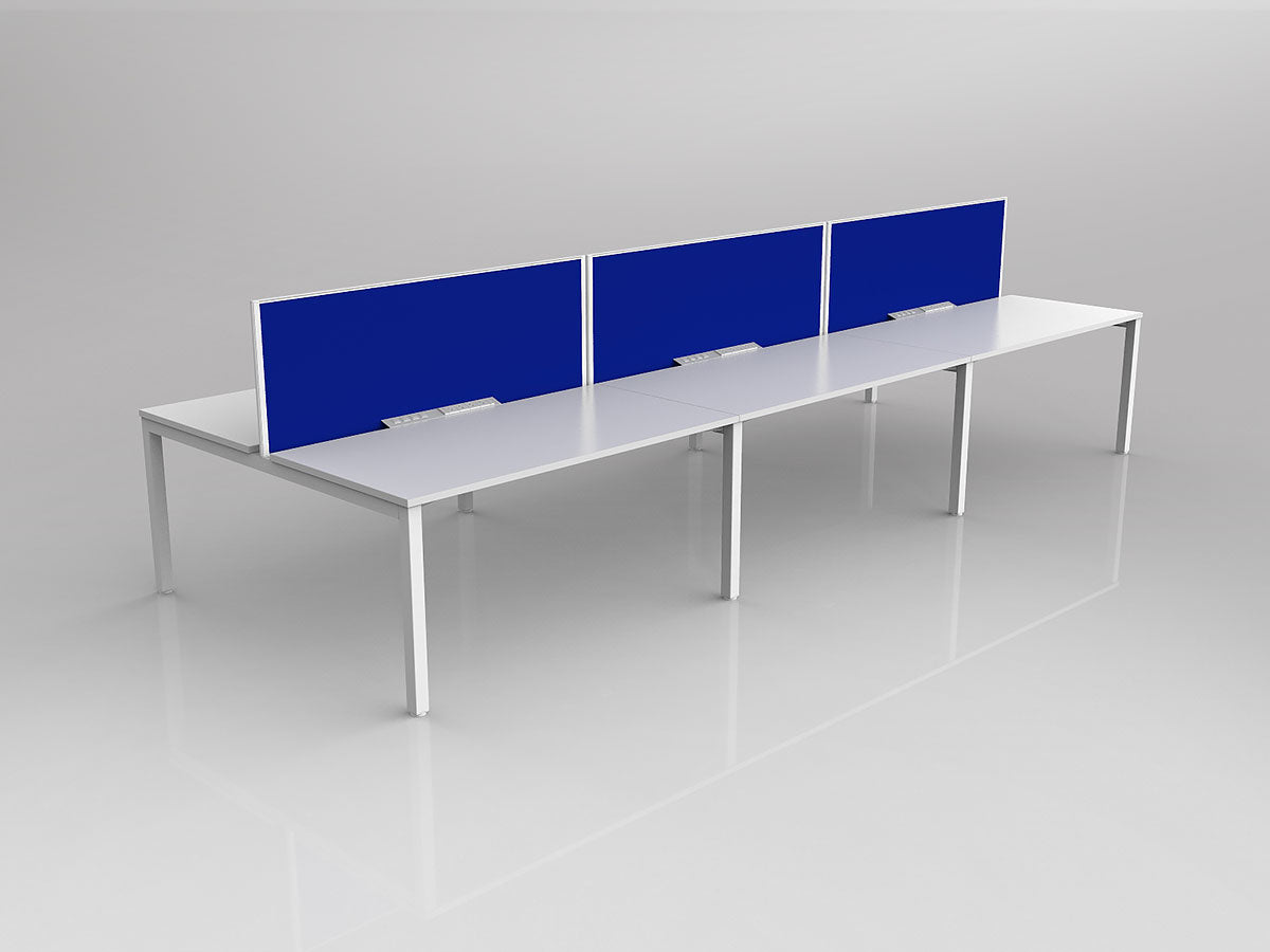 OL Axis 6 User Double Sided Workstation with Screen - Breathe Fabric