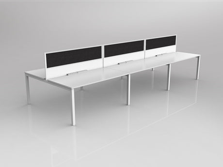 OL Axis 6 User Double Sided Workstation with Screen - Breathe Fabric
