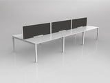 OL Axis 6 User Double Sided Workstation with Screen - Splice Fabric