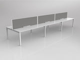 OL Axis 6 User Double Sided Workstation with Screen - Breathe Fabric