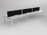 OL Axis 6 User Double Sided Workstation with Screen - Splice Fabric