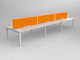 OL Axis 6 User Double Sided Workstation with Screen - Breathe Fabric