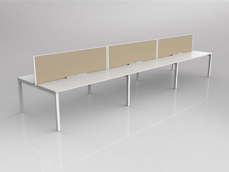 OL Axis 6 User Double Sided Workstation with Screen - Breathe Fabric