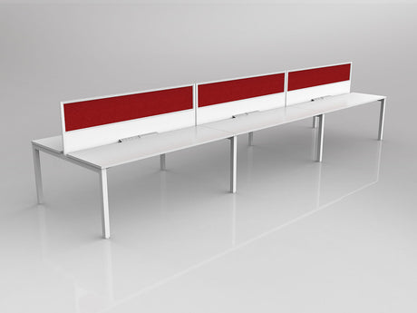 OL Axis 6 User Double Sided Workstation with Screen - Breathe Fabric