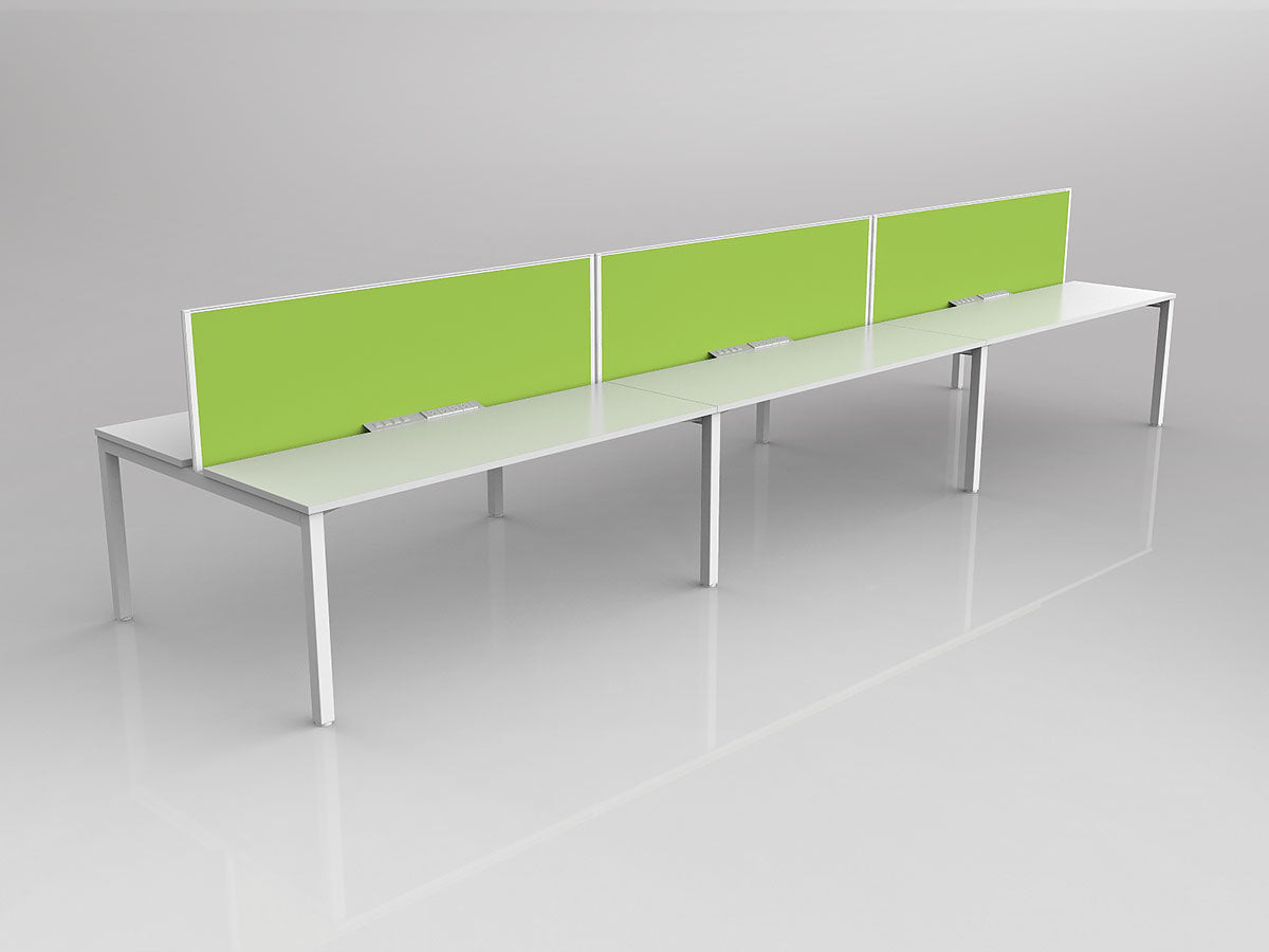 OL Axis 6 User Double Sided Workstation with Screen - Breathe Fabric