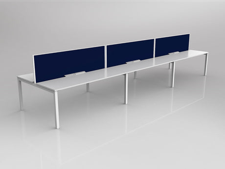 OL Axis 6 User Double Sided Workstation with Screen - Breathe Fabric