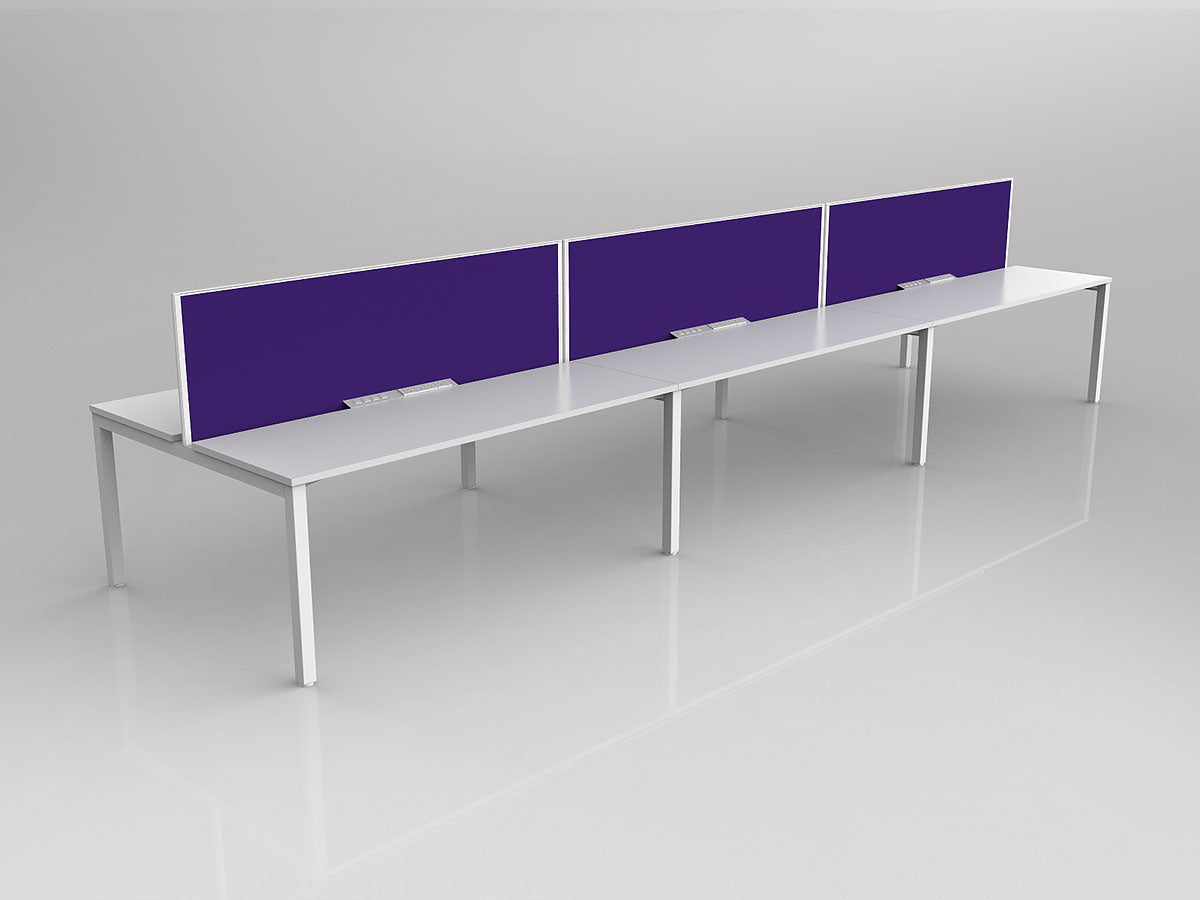 OL Axis 6 User Double Sided Workstation with Screen - Breathe Fabric