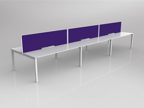 OL Axis 6 User Double Sided Workstation with Screen - Breathe Fabric