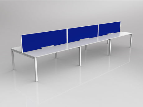 OL Axis 6 User Double Sided Workstation with Screen - Breathe Fabric