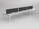 OL Axis 6 User Double Sided Workstation with Screen - Splice Fabric