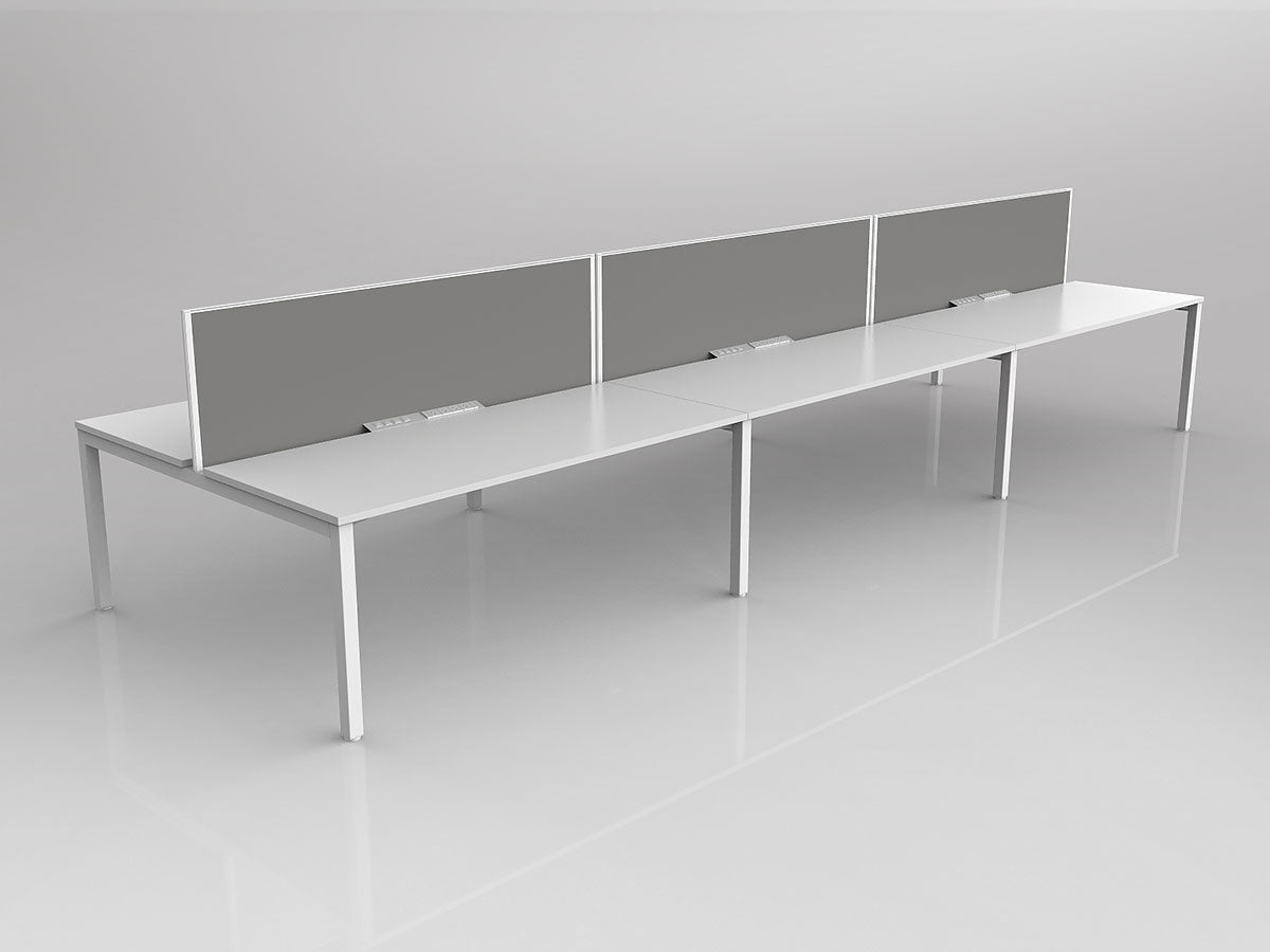 OL Axis 6 User Double Sided Workstation with Screen - Breathe Fabric