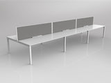 OL Axis 6 User Double Sided Workstation with Screen - Breathe Fabric