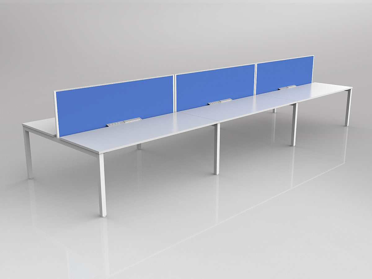 OL Axis 6 User Double Sided Workstation with Screen - Breathe Fabric