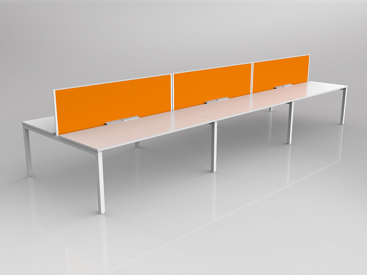 OL Axis 6 User Double Sided Workstation with Screen - Breathe Fabric