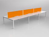 OL Axis 6 User Double Sided Workstation with Screen - Breathe Fabric