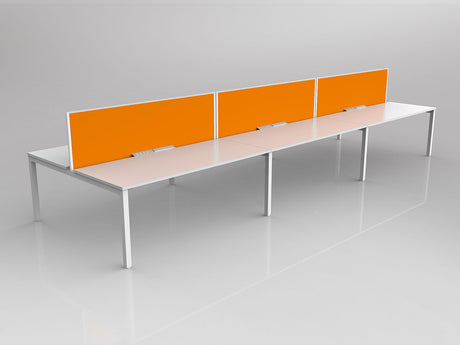 OL Axis 6 User Double Sided Workstation with Screen - Breathe Fabric