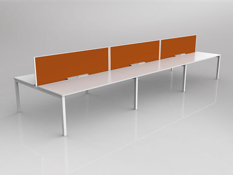 OL Axis 6 User Double Sided Workstation with Screen - Breathe Fabric