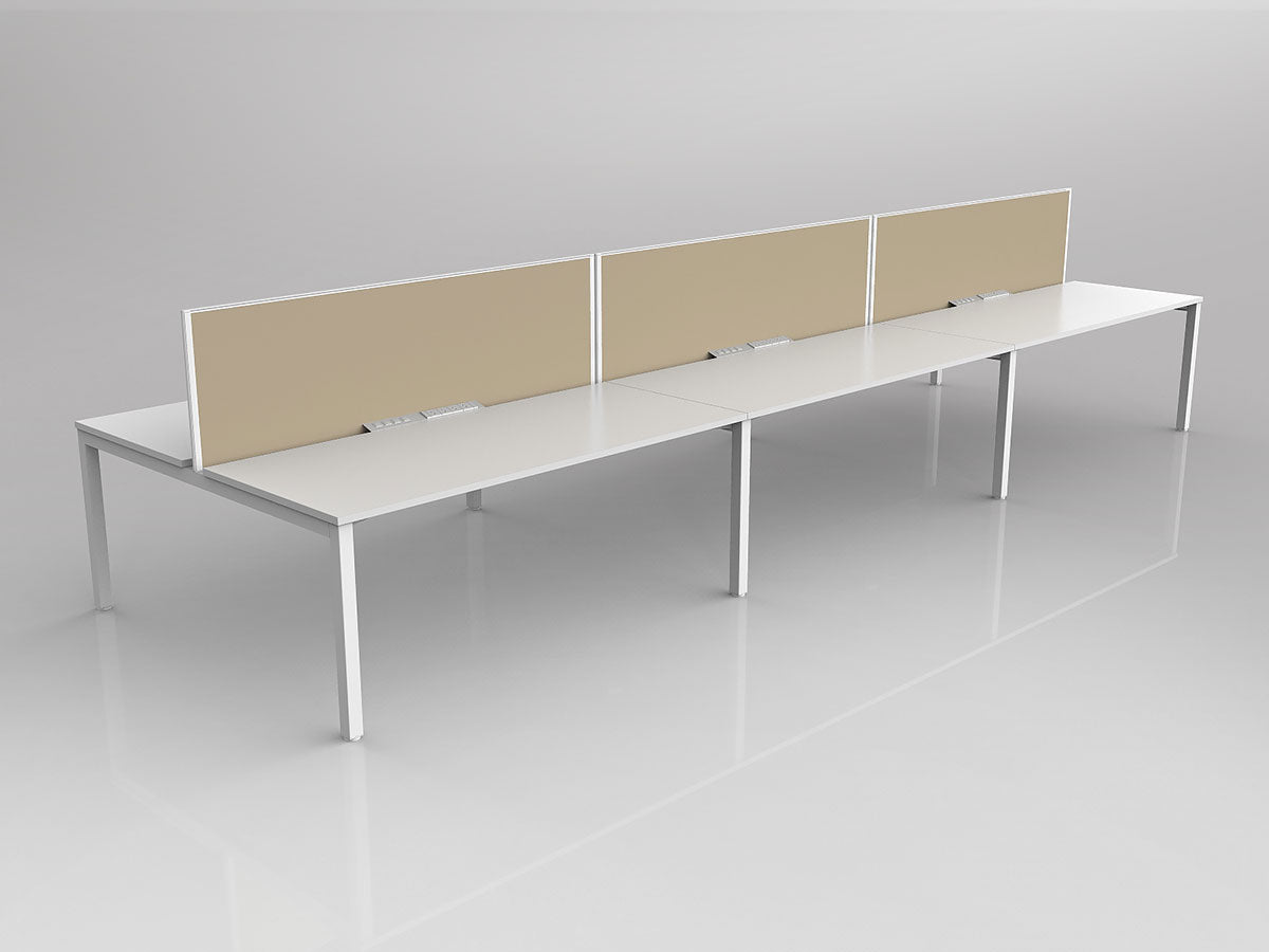 OL Axis 6 User Double Sided Workstation with Screen - Breathe Fabric