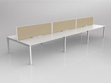 OL Axis 6 User Double Sided Workstation with Screen - Breathe Fabric