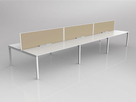 OL Axis 6 User Double Sided Workstation with Screen - Breathe Fabric