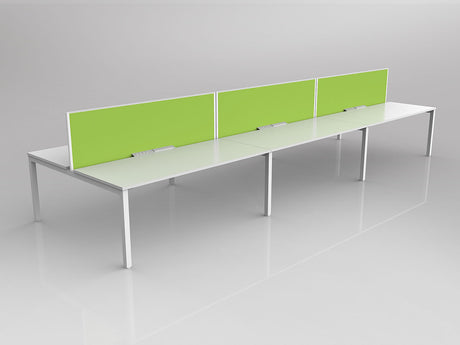 OL Axis 6 User Double Sided Workstation with Screen - Breathe Fabric