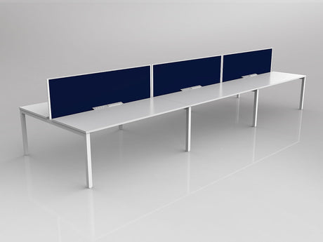 OL Axis 6 User Double Sided Workstation with Screen - Breathe Fabric