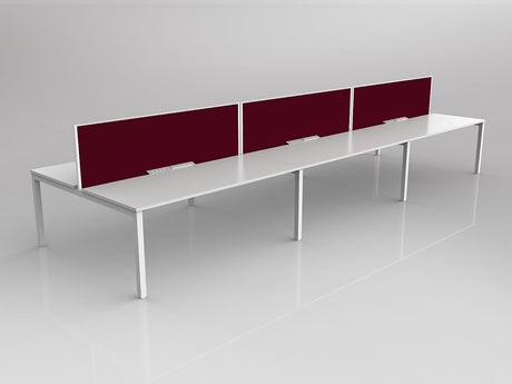 OL Axis 6 User Double Sided Workstation with Screen - Breathe Fabric