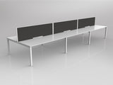 OL Axis 6 User Double Sided Workstation with Screen - Splice Fabric
