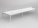 OL Axis 6 User Double Sided Workstation with Screen - Splice Fabric