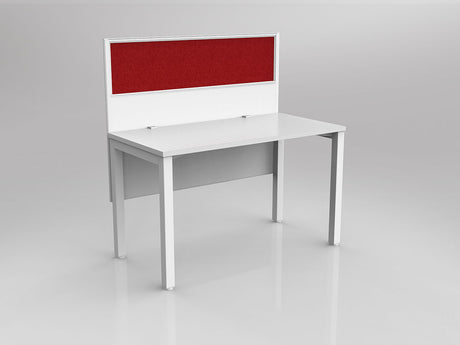OL Axis 1 Person Workstation with Hung Screen - Breathe Fabric