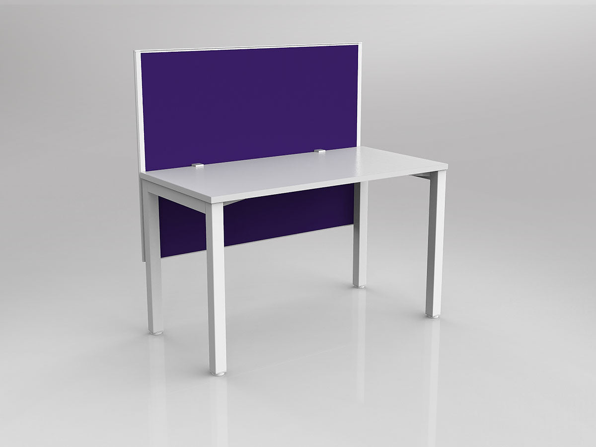 OL Axis 1 Person Workstation with Hung Screen - Breathe Fabric