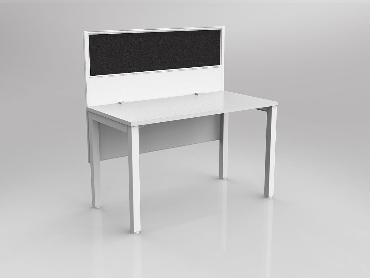 OL Axis 1 Person Workstation with Hung Screen - Breathe Fabric
