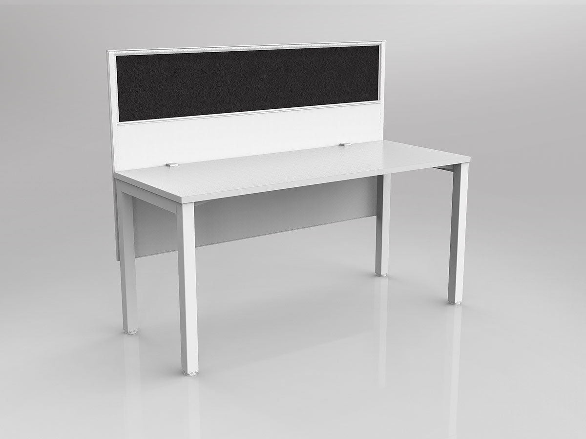 OL Axis 1 Person Workstation with Hung Screen - Breathe Fabric