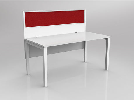 OL Axis 1 Person Workstation with Hung Screen - Breathe Fabric