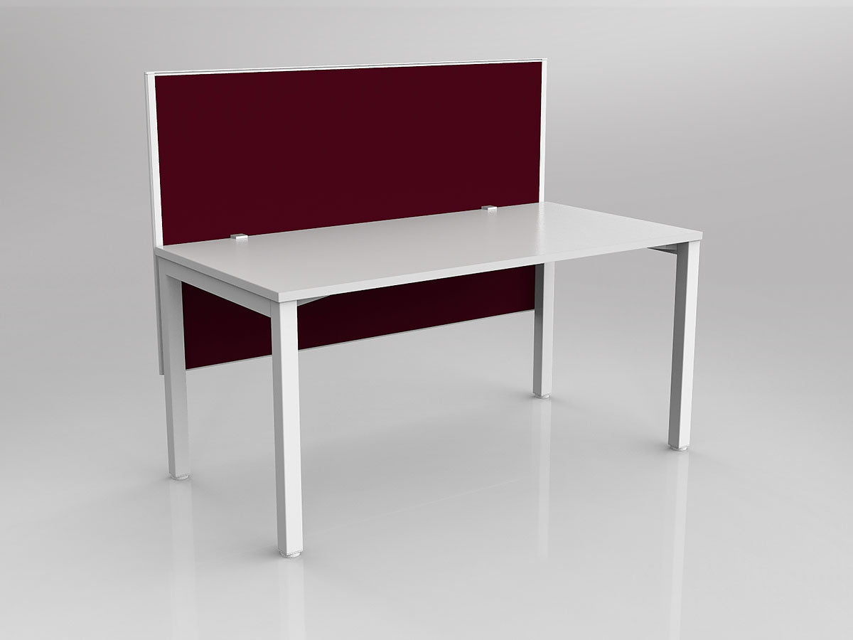 OL Axis 1 Person Workstation with Hung Screen - Breathe Fabric