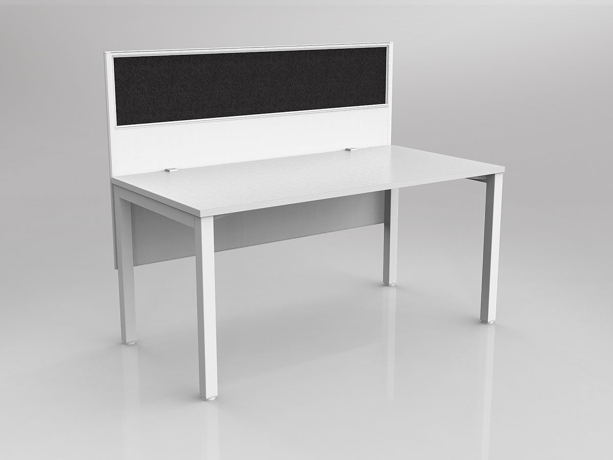 OL Axis 1 Person Workstation with Hung Screen - Breathe Fabric