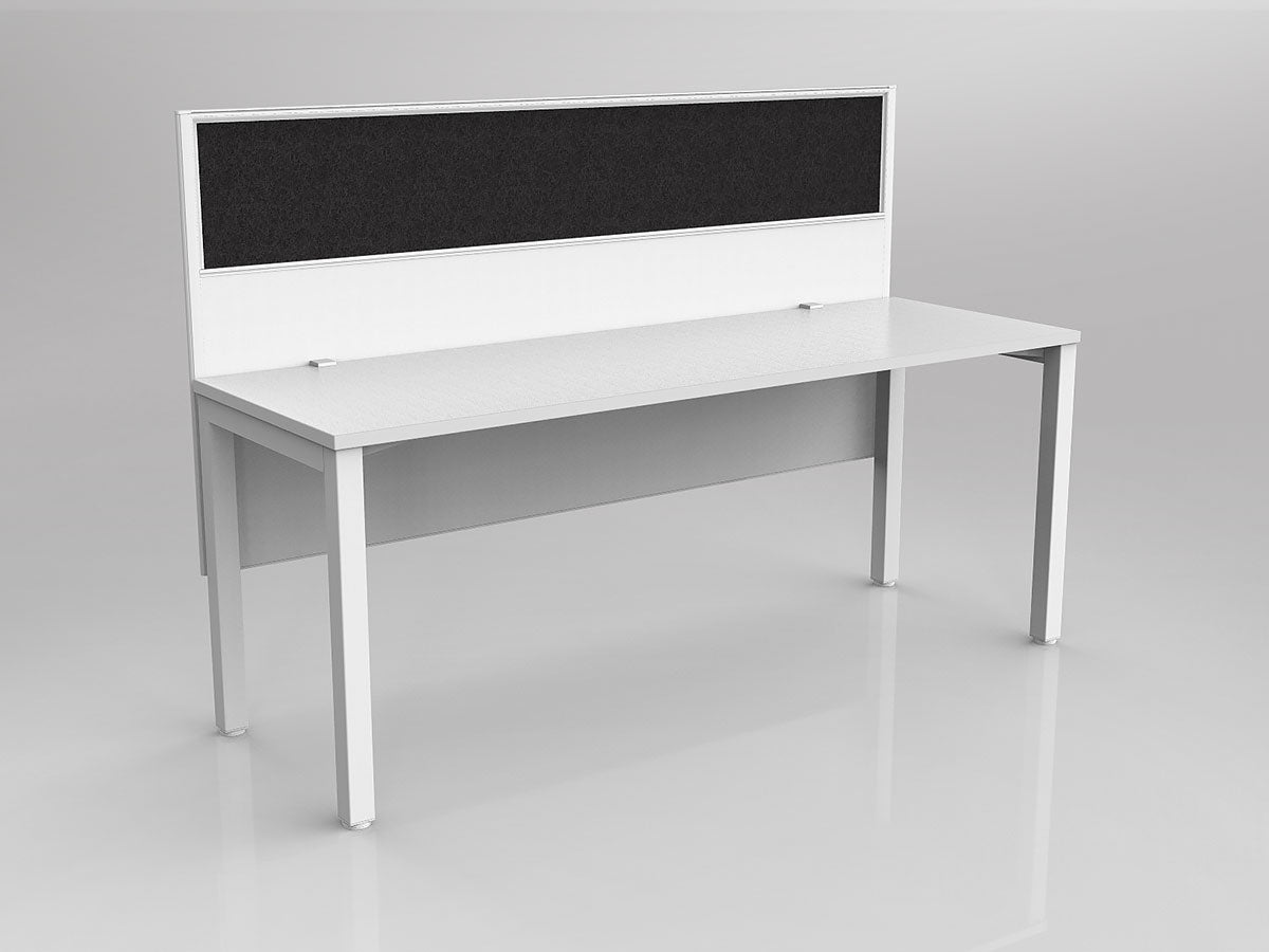 OL Axis 1 Person Workstation with Hung Screen - Breathe Fabric